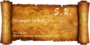Stanga Urbán névjegykártya